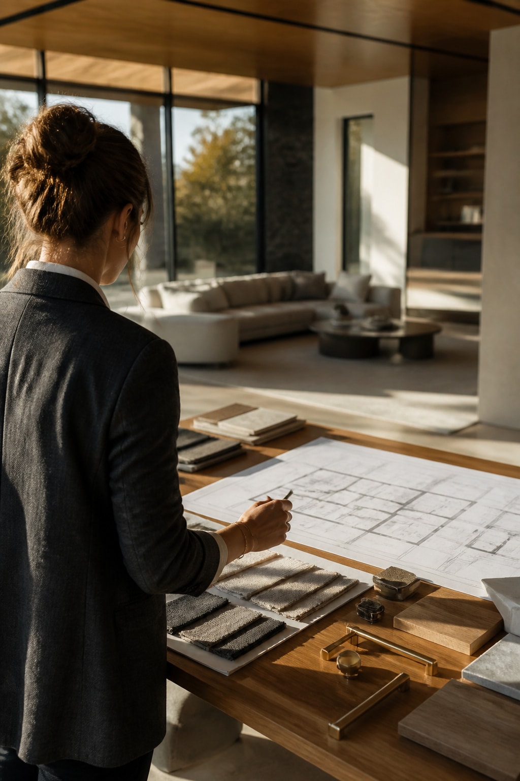 Modern interior design portfolio hero showcase